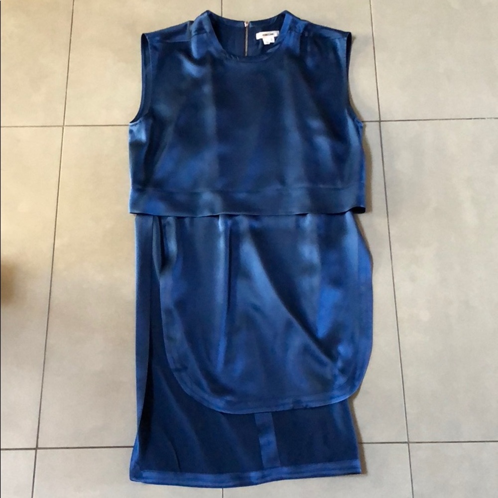 Blue helmet Lang dress tunic